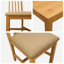 vidaXL Étkezőgarnitúra 5 db Bézs Tömör Tölgyfa