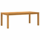 vidaXL Étkezőasztal 200 x 100 x 75 cm Tömör Tölgyfa Természetes
