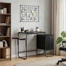 vidaXL Tárolóval rendelkező íróasztal Fekete Tölgy 120 x 50 x 75 cm