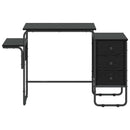 vidaXL Tárolóval rendelkező íróasztal Fekete Tölgy 120 x 50 x 75 cm