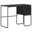 vidaXL Tárolóval rendelkező íróasztal Fekete Tölgy 100 x 50 x 75 cm