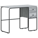 vidaXL Tárolóval rendelkező íróasztal Szürke Sonoma 100 x 50 x 75 cm