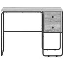 vidaXL Tárolóval rendelkező íróasztal Szürke Sonoma 100 x 50 x 75 cm