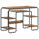 vidaXL Tárolóval rendelkező íróasztal Tölgyfa 113.5 x 52 x 75.5 cm