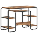 vidaXL Tárolóval rendelkező íróasztal Tölgyfa 113.5 x 52 x 75.5 cm