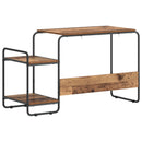 vidaXL Tárolóval rendelkező íróasztal Tölgyfa 131.5 x 50 x 75.5 cm