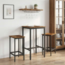 vidaXL Bárszék 2 db Antik Fa 40 x 32 x 74 cm Szerelt Fa