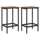 vidaXL Bárszék 2 db Antik Fa 40 x 32 x 74 cm Szerelt Fa
