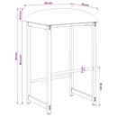 vidaXL Bárszék 2 db Kék 40 x 32 x 64 cm Szerelt Fa