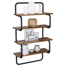 vidaXL 4-Tier Fali Polc Füstös Tölgy 80 x 24,5 x 104 cm Szerelt Fa