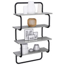 vidaXL 4-Tier Fali Polc Szürke Sonoma 80 x 24,5 x 104 cm Szerelt Fa
