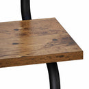 vidaXL 4-Tier Fali Polc Antik Fa 80 x 24,5 x 104 cm Szerelt Fa