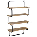 vidaXL 4-Tier Fali Polc Kézműves Tölgy 80 x 24,5 x 104 cm Szerelt Fa