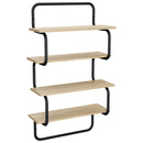 vidaXL 4-Tier Fali Polc Sonoma Tölgy 60 x 24,5 x 104 cm Szerelt Fa