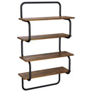 vidaXL 4-Tier Fali Polc Füstös Tölgy 60 x 24,5 x 104 cm Szerelt Fa