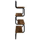 vidaXL 4-Tier Fali Polc Füstös Tölgy 60 x 24,5 x 104 cm Szerelt Fa
