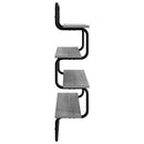 vidaXL 4-Tier Fali Polc Szürke Sonoma 60 x 24,5 x 104 cm Szerelt Fa