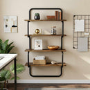 vidaXL 4-Tier Fali Polc Füstös Tölgy 40 x 24,5 x 104 cm Szerelt Fa