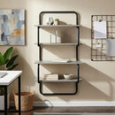 vidaXL 4-Tier Fali Polc Szürke Sonoma 40 x 24,5 x 104 cm Szerelt Fa