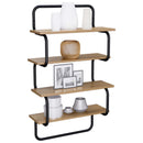 vidaXL 4-Tier Fali Polc Kézműves Tölgy 40 x 24,5 x 104 cm Szerelt Fa
