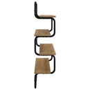 vidaXL 4-Tier Fali Polc Kézműves Tölgy 40 x 24,5 x 104 cm Szerelt Fa