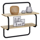 vidaXL 2 szintes fali polc Sonoma Tölgy 80 x 24,5 x 61 cm Szerelt Fa