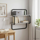 vidaXL 2 szintes fali polc Szürke Sonoma 80 x 24,5 x 61 cm Szerelt Fa