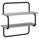 vidaXL 2 szintes fali polc Szürke Sonoma 80 x 24,5 x 61 cm Szerelt Fa