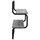 vidaXL 2 szintes fali polc Szürke Sonoma 80 x 24,5 x 61 cm Szerelt Fa
