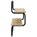 vidaXL 2 szintes fali polc Sonoma Tölgy 40 x 24,5 x 61 cm Szerelt Fa