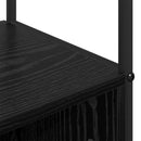 vidaXL Kabátállvány cipőpaddal Fekete Tölgy 100 x 32 x 180,5 cm