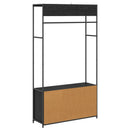 vidaXL Kabátállvány cipőpaddal Fekete Tölgy 100 x 32 x 180,5 cm