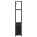 vidaXL Kabátállvány cipőpaddal Fekete Tölgy 100 x 32 x 180,5 cm