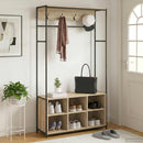 vidaXL Kabátállvány cipőpaddal Sonoma Tölgy 100 x 32 x 180,5 cm