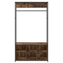 vidaXL Kabátállvány cipőpaddal Füstös Tölgy 100 x 32 x 180,5 cm