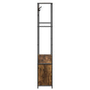 vidaXL Kabátállvány cipőpaddal Füstös Tölgy 100 x 32 x 180,5 cm