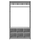 vidaXL Kabátállvány cipőpaddal Szürke Sonoma 100 x 32 x 180,5 cm