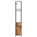 vidaXL Kabátállvány cipőpaddal Antik Fa 100 x 32 x 180,5 cm Szerelt Fa