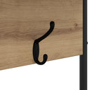vidaXL Kabátállvány cipőpaddal Kézműves Tölgy 100 x 32 x 180,5 cm