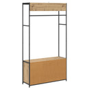 vidaXL Kabátállvány cipőpaddal Kézműves Tölgy 100 x 32 x 180,5 cm