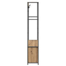 vidaXL Kabátállvány cipőpaddal Kézműves Tölgy 100 x 32 x 180,5 cm