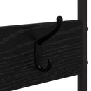 vidaXL Kabátállvány cipőpaddal Fekete Tölgy 120,5 x 34 x 190 cm