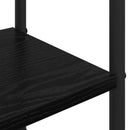 vidaXL Kabátállvány cipőpaddal Fekete Tölgy 120,5 x 34 x 190 cm