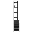 vidaXL Kabátállvány cipőpaddal Fekete Tölgy 120,5 x 34 x 190 cm