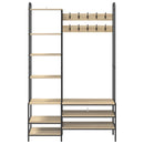 vidaXL Kabátállvány cipőpaddal Sonoma Tölgy 120,5 x 34 x 190 cm