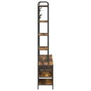 vidaXL Kabátállvány cipőpaddal Füstös Tölgy 120,5 x 34 x 190 cm