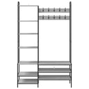 vidaXL Kabátállvány cipőpaddal Szürke Sonoma 120,5 x 34 x 190 cm