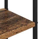 vidaXL Kabátállvány cipőpaddal Antik Fa 120,5 x 34 x 190 cm Szerelt Fa