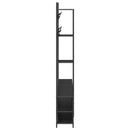 vidaXL Kabátállvány cipőpaddal Fekete Tölgy 143 x 30 x 199,5 cm