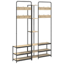 vidaXL Kabátállvány cipőpaddal Sonoma Tölgy 143 x 30 x 199,5 cm